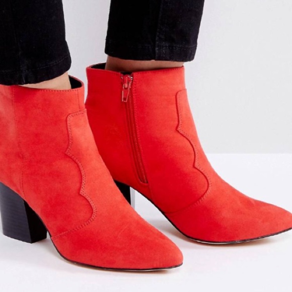 London Rebel Kitten Heel Boot